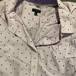 TALBOTS LAVENDER AND BLACK SHIRT